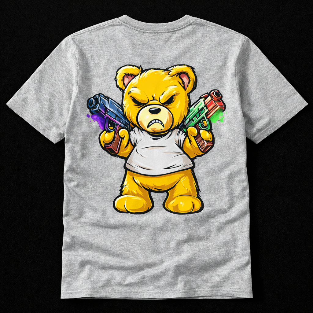 Angry Bear T-Shirt – Personaliseerbaar met Naam