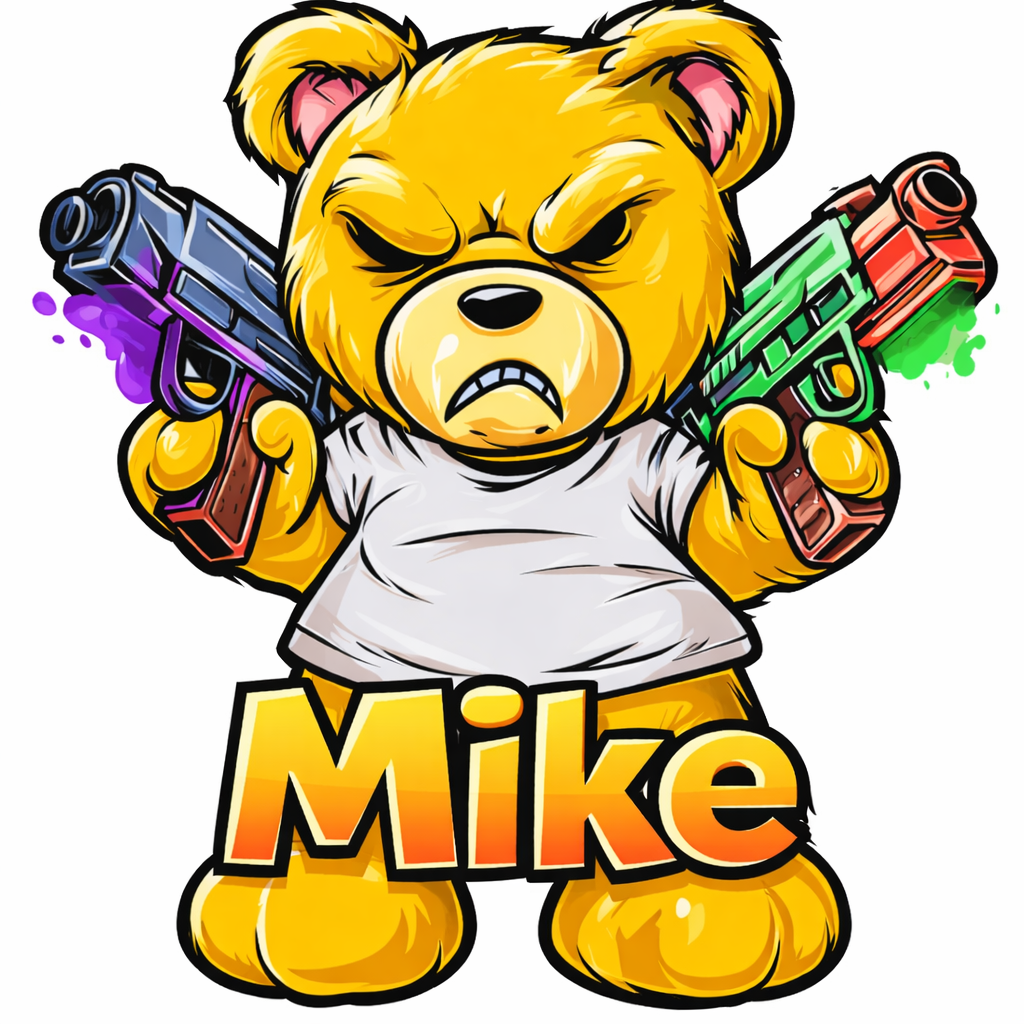 Angry Bear T-Shirt – Personaliseerbaar met Naam