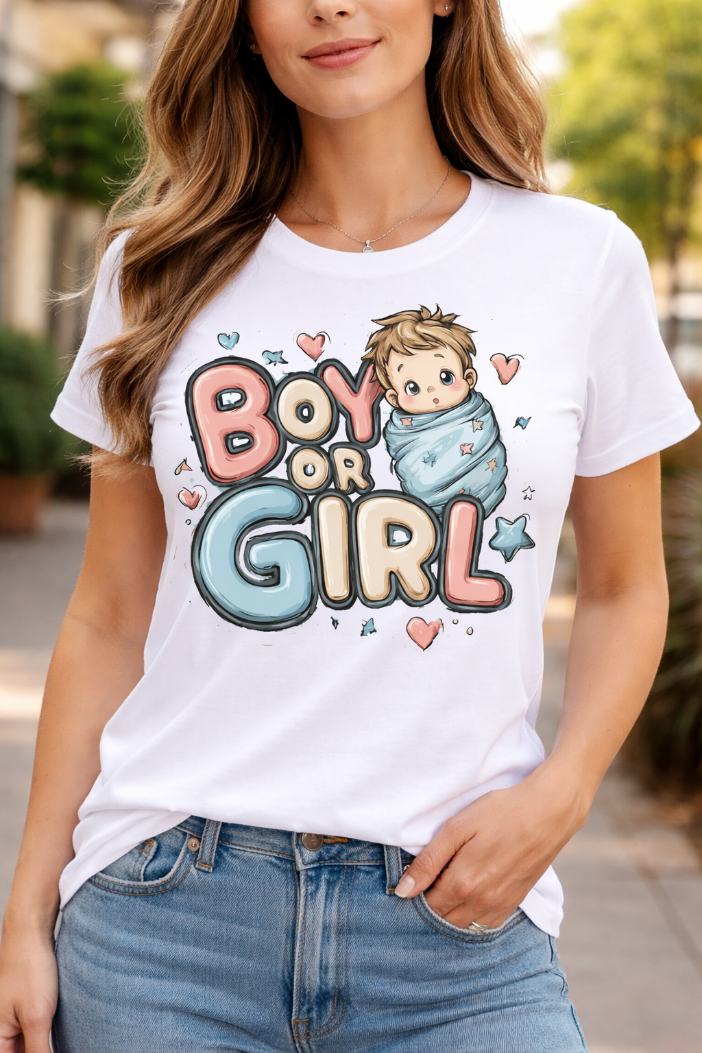 Boy or Girl Gender Reveal T-Shirt
