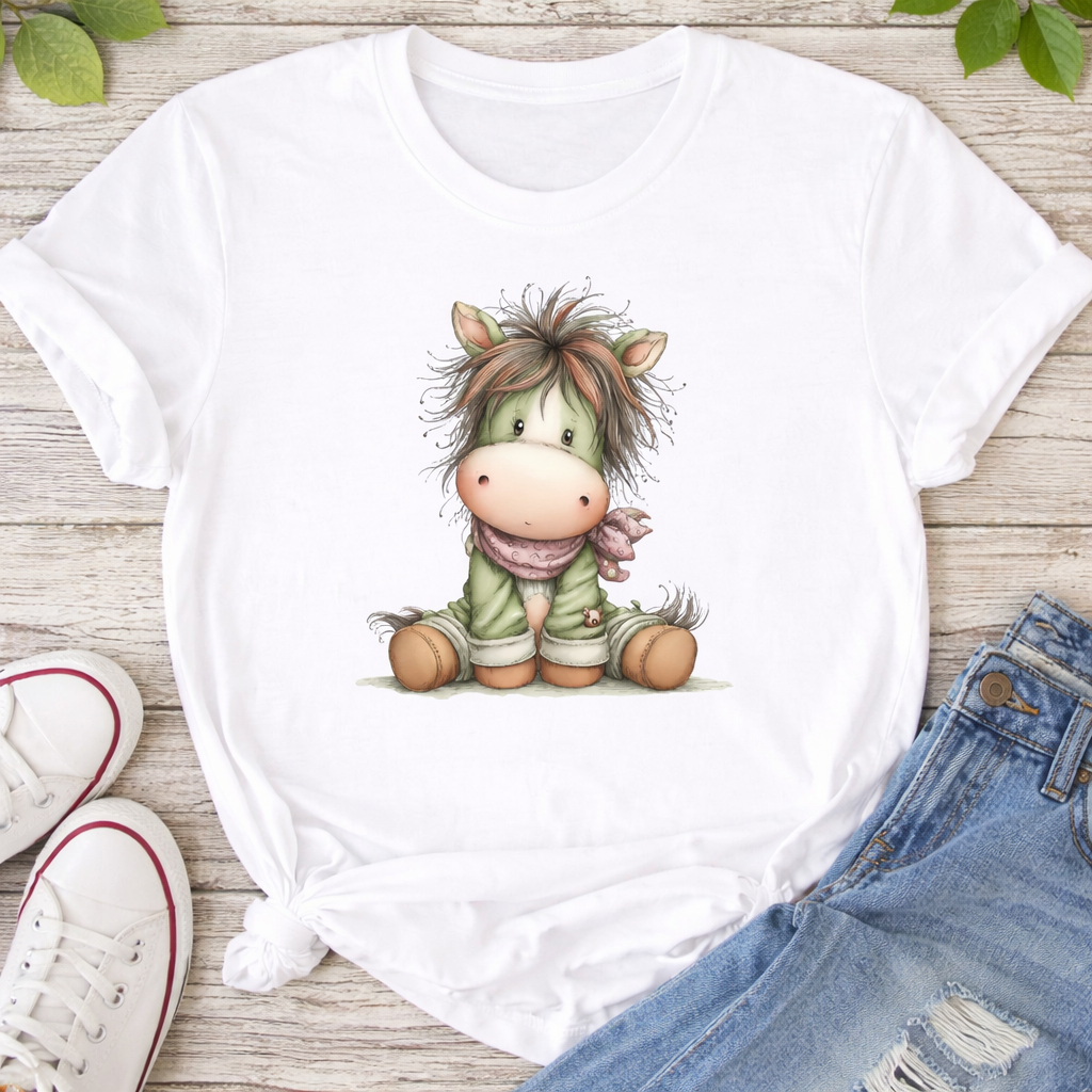 Schattig Paardje T-Shirt – Speels & Uniek Design